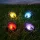 Leszúrható LED szolár - katica - színes - fekete - műanyag - 9 x 9 x 8,5 cm - 4 db / csomag