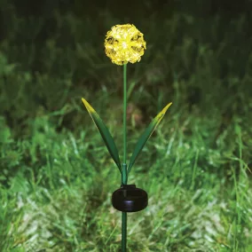   Leszúrható szolár virág - hortenzia - 2 féle - 25 melegfehér LED - 13 x 7 x 65 cm