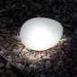   Leszúrható szolár lámpa - kavics forma - matt üveg - 165 x 142 x 115 mm - melegfehér LED