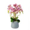 Műnövény dekoráció - orchidea - lila - 83 cm
