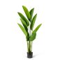 Műnövény dekoráció - banánlevél fa - zöld - 1,6 m