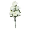 Műnövény dekoráció - krizantém - fehér - 12 x 58 cm