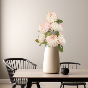   Műnövény dekoráció - krizantém - rózsaszín - 12 x 58 cm