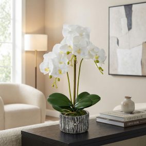 Műnövény dekoráció - orchidea - 2 féle - 53 cm