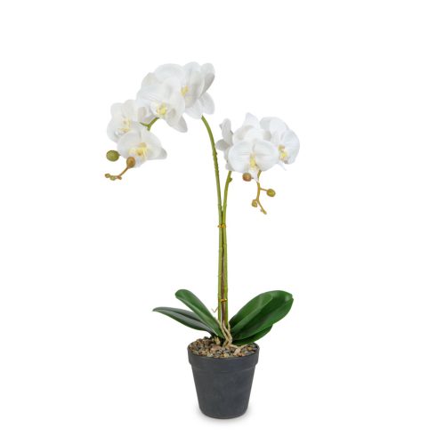 Műnövény dekoráció - orchidea - 2 féle - 54 cm