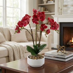 Műnövény dekoráció - orchidea - 5 féle - 56 cm