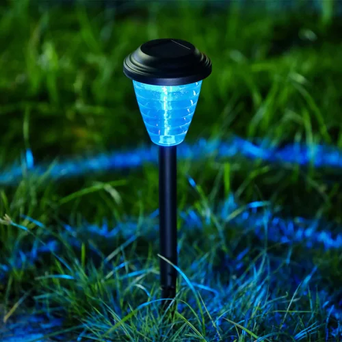 Leszúrható szolár lámpa - RGB LED - 9 x 36 cm - színváltós