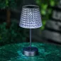   Szolár asztali lámpa - füst - hidegfehér LED - műanyag - 26 x 12 cm