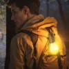 Akasztható szolár lámpa - villanykörte alakú - USB-C - 100 lumen - 400 mAh