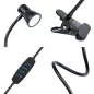   Flexibilis asztali lámpa - csipeszes - USB - állítható fényerő és színhőmérséklet - LED - fém