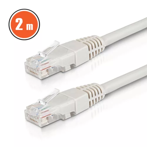 Patch kábel - UTP - CAT6 - CCA - 2 m - szürke