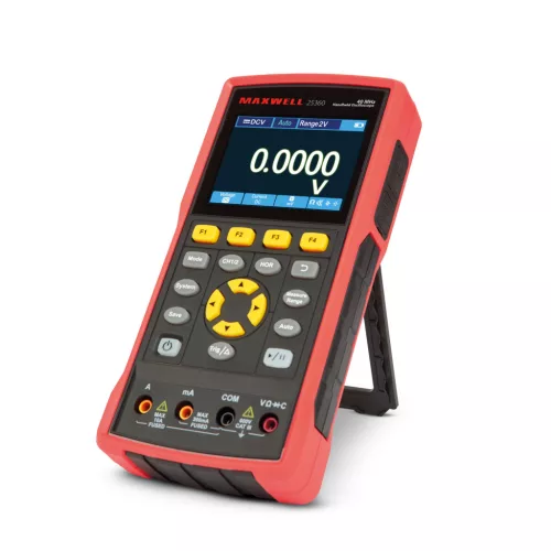 Kézi oszcilloszkóp - akkumulátoros - 3.5" színes LCD - AC/DC, 400V, 40MHz, 2 csatorna, 8K/4K
