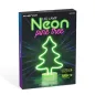   Neon LED lámpa - zöld fenyőfa - 3 x AA + USB - 18,5 x 8,5 x 28 cm