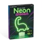   Neon LED lámpa - zöld dinoszaurusz - 3 x AA + USB - 25,9 x 8,5 x 24,3 cm