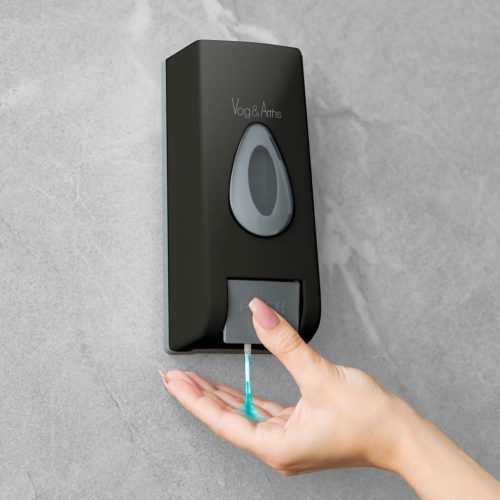 Vog und Arths Szappanadagoló - kézzel működtethető - 350 ml - fali - fekete (51119C) (Outlet)