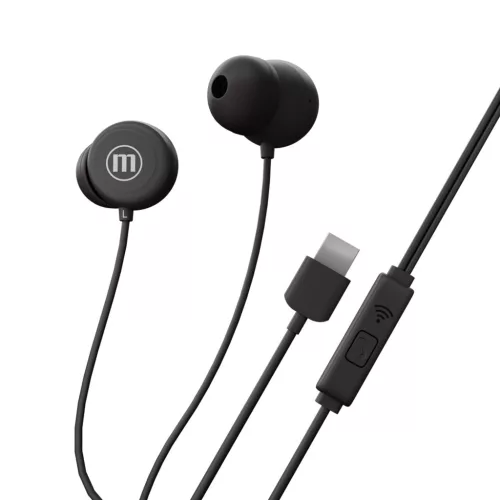 Maxell vezetékes fülhallgató - fekete - USB-C (INBAX)