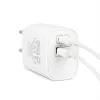 Hálózati Adapter USB + Type-C PD20W gyorstöltéssel - fehér