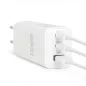   Hálózati Adapter - USB-A 20W + Type-C PD45W gyorstöltéssel - fehér