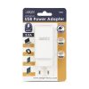 Hálózati Adapter - USB-A 20W + Type-C PD45W gyorstöltéssel - fehér