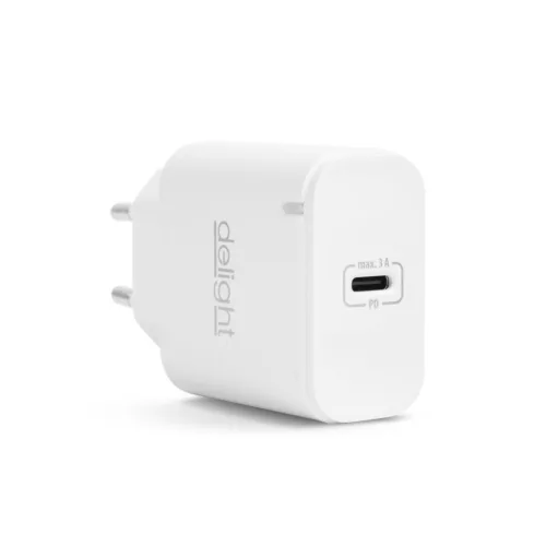Adapter - Type-C - gyorstöltő, PD20W - fehér