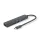 Multifunkciós USB Hub - HDMI + Type-C 3.0 - 3xUSB-A, 1xType-C - 5 Gbps, 100 W - fekete