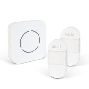   Digitális elem- és vezeték nélküli csengő - Kinetic - 2 kültéri - fehér - kék LED