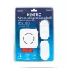 Digitális elem- és vezeték nélküli csengő - Kinetic - 2 kültéri - fehér - kék LED