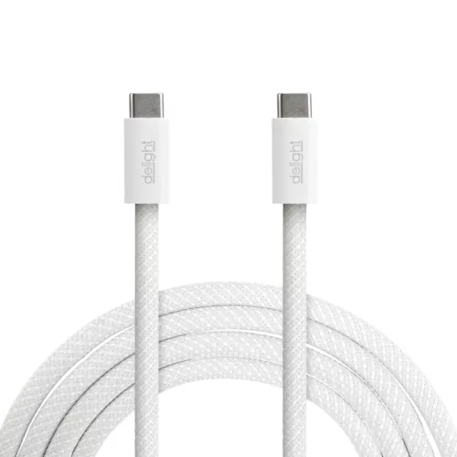 Notebook töltőkábel - adatkábel - Type-C / Type-C - fehér - 1 m - 5 A - 240 W