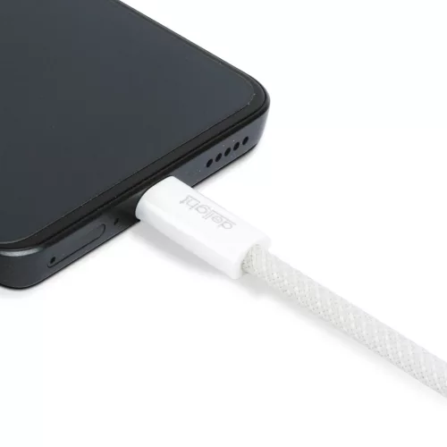 Notebook töltőkábel - adatkábel - Type-C / Type-C - fehér - 1 m - 5 A - 240 W