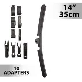 Ablaktörlő 14"/35 cm - 10 db adapterrel