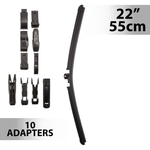 Ablaktörlő 22"/55 cm - 10 db adapterrel
