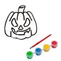   Halloween-i kifesthető ablakdekor - tök - 4 szín - ecsettel