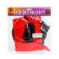   Halloween-i LED dekor - szellem - piros - 10 színes LED - akasztható - 2 x 2032 - 75 x 35 cm
