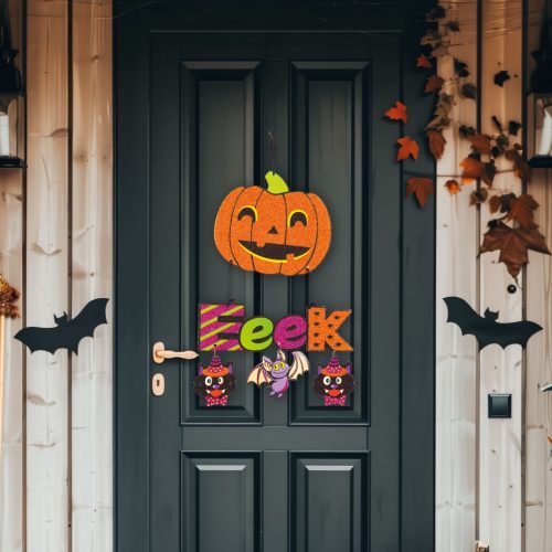 Halloween-i dekoráció - tök  - akasztható - 45 x 23 cm