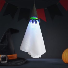   Halloween-i világító dekoráció - szellem - felakasztható - RGB LED - 70 x 50 cm