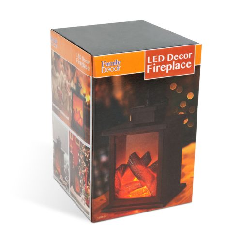 Family Decor LED dekor kandalló - elemes - 12 x 12 x 18,5 cm (58044) (Outlet)