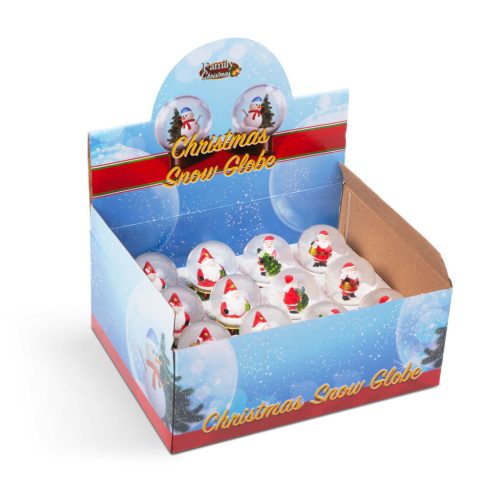 Family Karácsonyi hógömb - 4 féle - 12 db / display