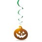  Halloween-i dekoráció szett - 12 db tök, szellem - csillogó spirál akasztó