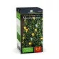  Szolár LED fényfüzér - gomba - 2,4 m - 25 LED - melegfehér