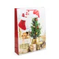   Karácsonyi ajándéktasak - papír - 330 x 102 x 457 mm - 4 féle / csomag - 12 db / csomag