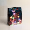 Ajándéktasak - 10 színes LED, papír - 265 x 127 x 330 mm - 4 féle / csomag - 12 db / csomag