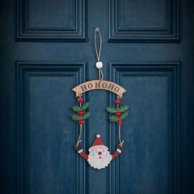 Family Karácsonyi dekoráció - Fa, mikulás - 13 x 17 cm