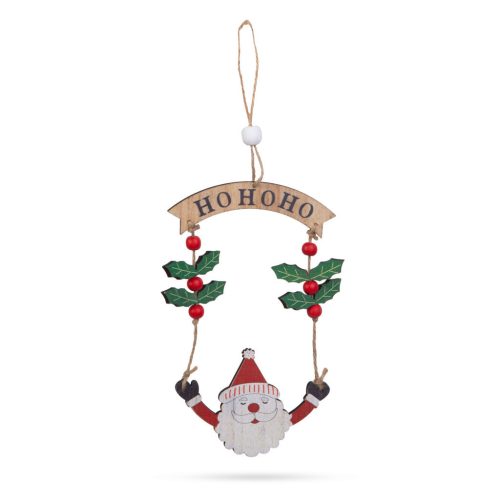 Family Karácsonyi dekoráció - Fa, mikulás - 13 x 17 cm