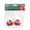 Karácsonyi dekoráció - téli kesztyű - 7,2 x 5 cm - 2 db / csomag