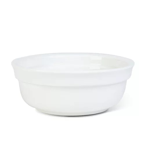 Emelt etetőállvány kerámia tálakkal - fehér tálak - 30 x 14 x 7,5 cm