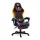 RGB LED-es gamer szék - karfával, párnával - fekete / piros