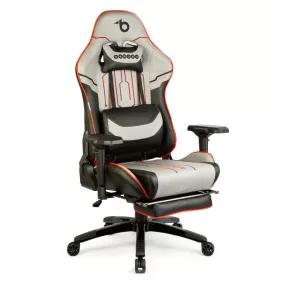  Gamer szék párnával - szürke/fekete/piros- 84 x 52 / 48 x 50 cm