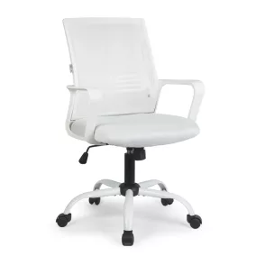   Irodai forgószék - fix karfával - fehér - 70 x 51 / 52 x 50 cm