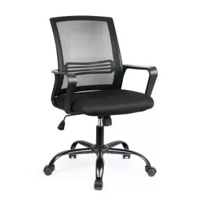   Irodai forgószék - fix karfával - fekete - 70 x 51 / 52 x 50 cm