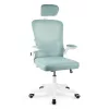 Irodai forgószék - karfával - fehér/kék - 58 x 48 / 50 x 50 cm